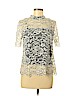 Trina Turk White Short Sleeve Blouse Size M - photo 1