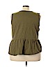 Lane Bryant 100% Cotton Green Sleeveless Top Size 28 - 26 Plus - photo 2