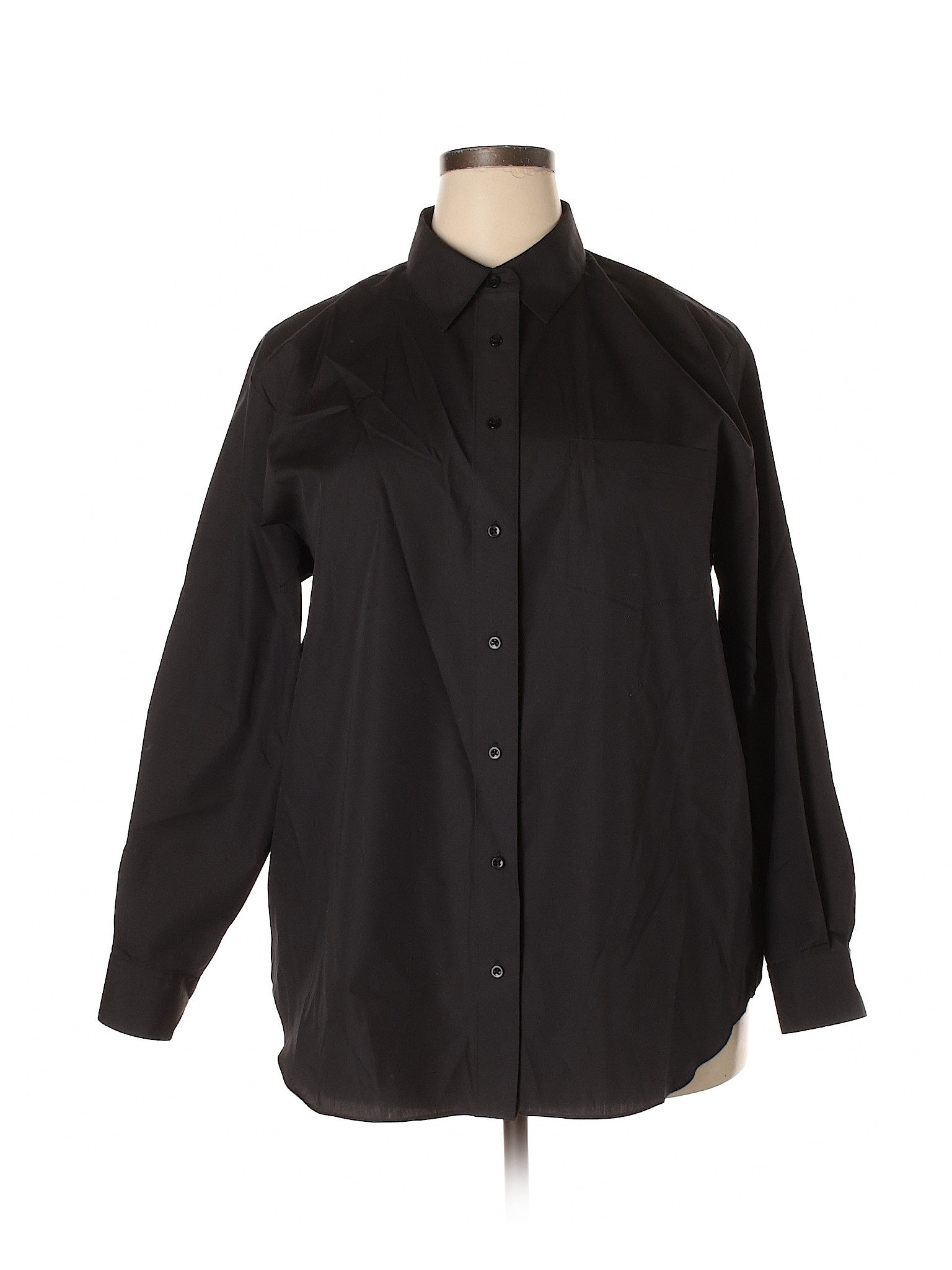 Foxcroft Women Black Long Sleeve Blouse 18 Plus | eBay