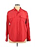 Ralph Lauren Black Label 100% Silk Red Long Sleeve Silk Top Size 14 - photo 1