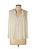 Masscob 100% Viscose Ivory Long Sleeve Blouse Size L - photo 1