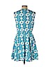 Diane von Furstenberg 100% Cotton Blue Cocktail Dress Size 12 - photo 2