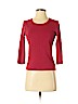 Jones New York Signature 100% Cotton Red 3/4 Sleeve Top Size S (petite) - photo 1