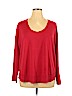 J.jill Red Silk Pullover Sweater Size XL - photo 1