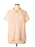 ModCloth 100% Polyester Pink Short Sleeve Blouse Size XL - photo 1