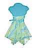 Iz Byer 100% Polyester Metallic Tie-dye Blue Special Occasion Dress Size 8 - photo 2