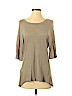 BCBGMAXAZRIA Tan 3/4 Sleeve Top Size S - photo 1