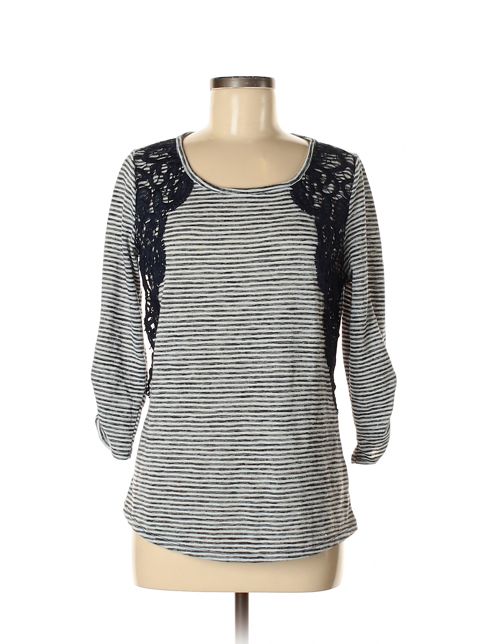 Maurices Stripes Blue 3/4 Sleeve Top Size M - 72% off | thredUP