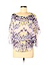 Parker Purple 3/4 Sleeve Silk Top Size M - photo 1