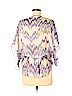 Parker Purple 3/4 Sleeve Silk Top Size M - photo 2