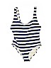 Solid & Striped Blue One Piece Swimsuit Size L - photo 1