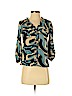 Diane von Furstenberg Blue 3/4 Sleeve Silk Top Size 2 - photo 1