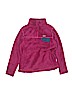 Patagonia 100% Cotton Solid Pink Fleece Jacket Size 12 - photo 1