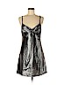 Topshop 100% Polyester Silver Cocktail Dress Size 6 - photo 1
