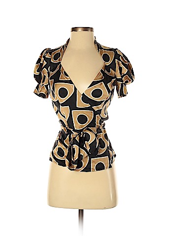 Diane von Furstenberg Short Sleeve Silk Top (view 1)