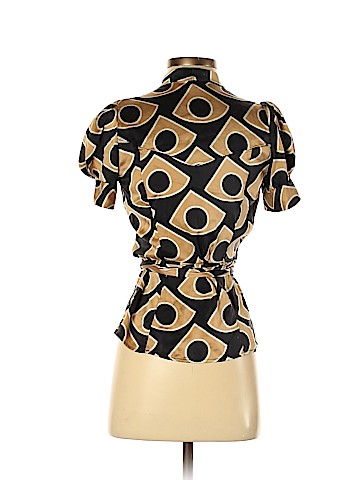 Diane von Furstenberg Short Sleeve Silk Top (view 2)