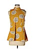 Valette 100% Cotton Yellow Sleeveless Blouse Size M - photo 1