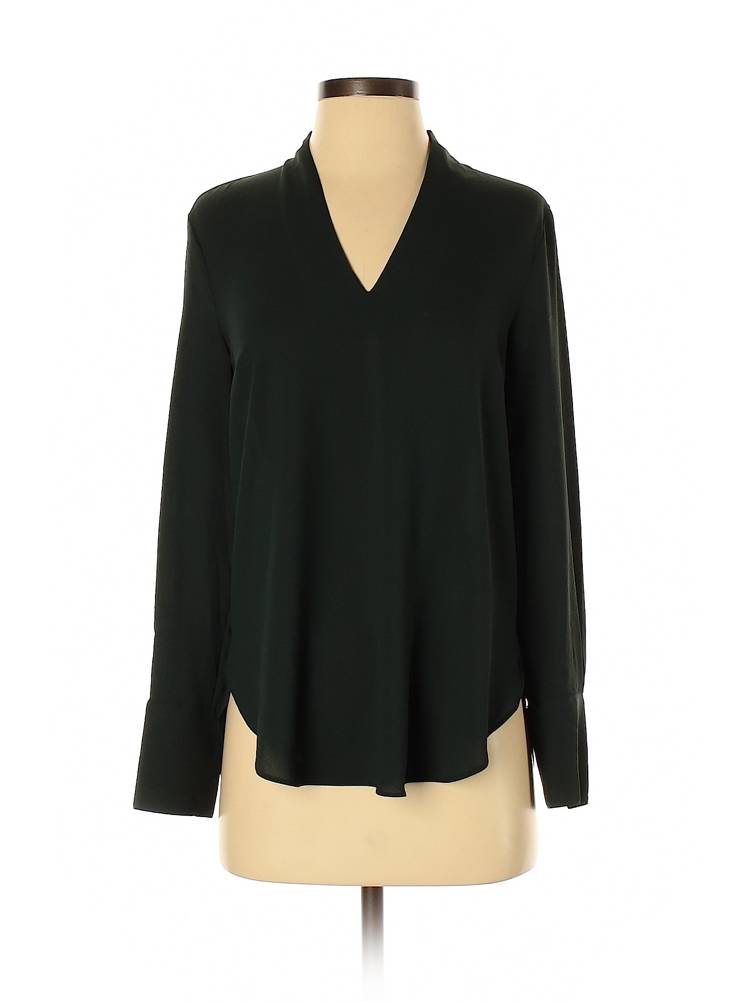 H&M Women Green Long Sleeve Blouse 4 | eBay