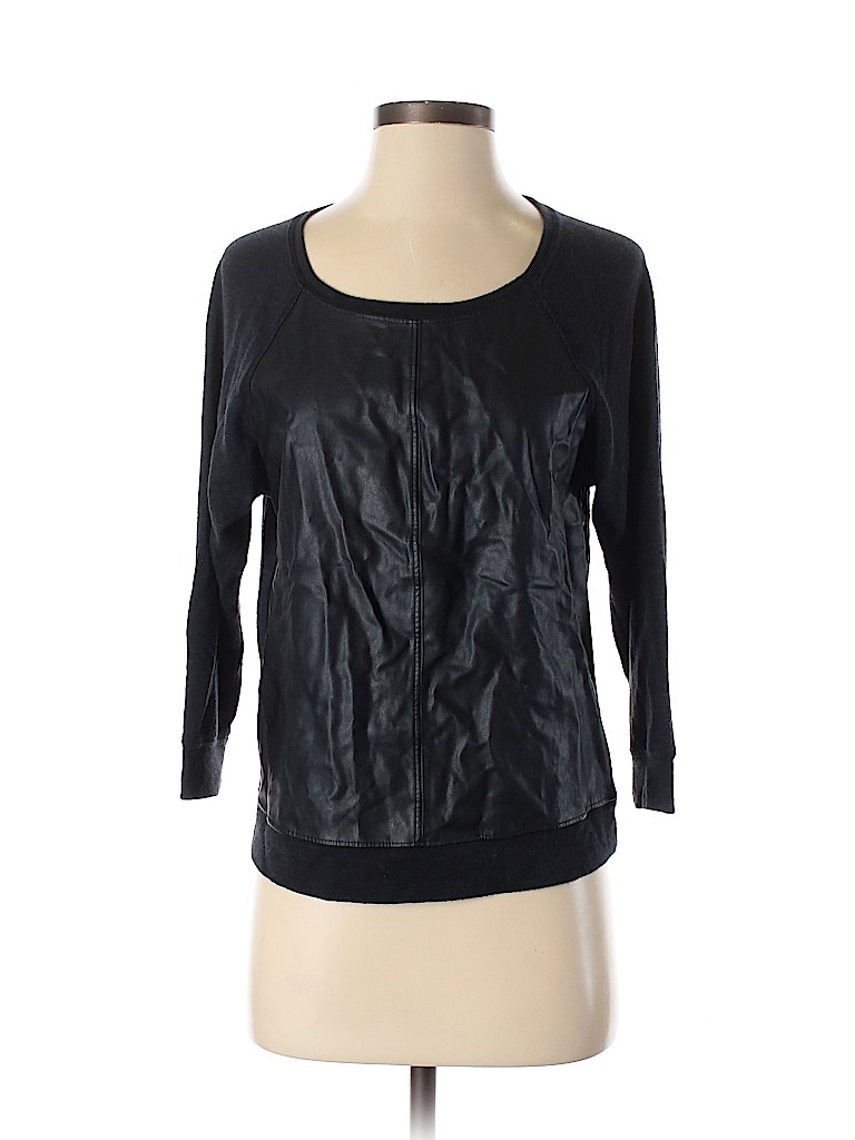 Velvet by Graham & Spencer Black Sweatshirt Size P (petite) - photo 1