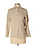 Kate Hill 100% Linen Tan Long Sleeve Button-Down Shirt Size S (petite) - photo 1