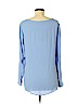 Ann Taylor LOFT 100% Polyester Blue Long Sleeve Blouse Size M - photo 2