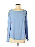 Ann Taylor LOFT 100% Polyester Blue Long Sleeve Blouse Size M - photo 1