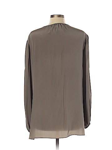 BCBGMAXAZRIA Long Sleeve Silk Top (view 2)