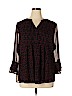 Charter Club 100% Polyester Black Long Sleeve Blouse Size XL - photo 1