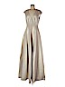 Halston Heritage Gold Cocktail Dress Size 8 - photo 1