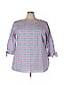 Talbots 100% Cotton Blue 3/4 Sleeve Blouse Size 3X - photo 1