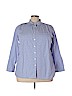 Talbots 100% Cotton Purple Long Sleeve Button-Down Shirt Size 3X - photo 1