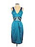 Badgley Mischka 100% Silk Blue Cocktail Dress Size 0 - photo 1