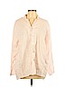 Flax 100% Linen Pink Long Sleeve Button-Down Shirt Size 10 (M) - photo 1