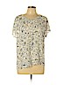 Ann Taylor LOFT 100% Polyester White Short Sleeve Blouse Size L - photo 1