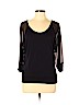 Express 100% Rayon Black 3/4 Sleeve Top Size L - photo 1
