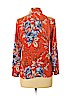 Ann Taylor LOFT 100% Polyester Orange 3/4 Sleeve Button-Down Shirt Size M (petite) - photo 2