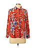 Ann Taylor LOFT 100% Polyester Orange 3/4 Sleeve Button-Down Shirt Size M (petite) - photo 1