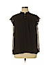 Alfani 100% Silk Black Short Sleeve Silk Top Size 16 - photo 1