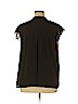 Alfani 100% Silk Black Short Sleeve Silk Top Size 16 - photo 2