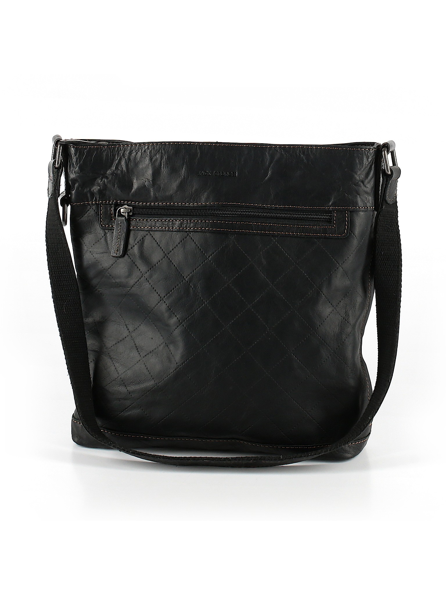 Jack Solid Black Leather Shoulder Bag One Size 67 off thredUP