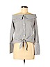 Romeo & Juliet Couture 100% Cotton Gray Long Sleeve Blouse Size M - photo 1