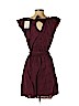 LC Lauren Conrad 100% Cotton Burgundy Casual Dress Size S - photo 2