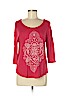 Lucky Brand Red 3/4 Sleeve Top Size M - photo 1