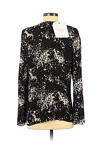 Parker Blue Long Sleeve Silk Top (view 2)