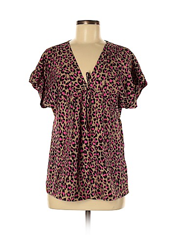 MICHAEL Michael Kors Short Sleeve Silk Top (view 1)
