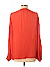 Tamara Mellon 100% Silk Orange Long Sleeve Silk Top Size 6 - photo 2