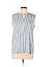 Ann Taylor 100% Polyester Blue Sleeveless Blouse Size L (petite) - photo 1