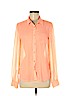 American Eagle Outfitters 100% Polyester Pink Long Sleeve Button-Down Shirt Size M - photo 1