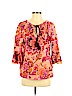 Tory Burch 100% Cotton Orange 3/4 Sleeve Blouse Size 4 - photo 1