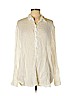 CP Shades 100% Linen White Long Sleeve Button-Down Shirt Size L - photo 1